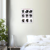 WALL ART IRON HEARTS ROAR ON BRUSHED SILVER ALUMINUM 40x50 cm hanging above a bed, adding vintage motorcycle charm to a cozy bedroom setting.